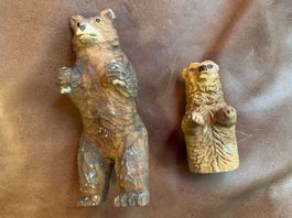 2 Holzbären Brienz, geschnitzt, Krippe