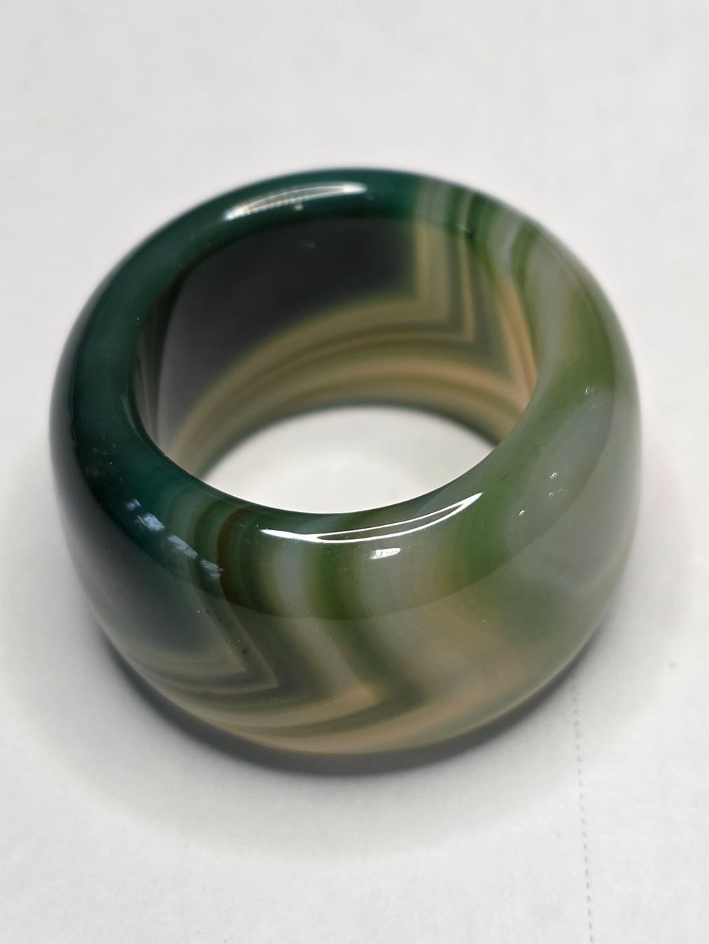 Ringe: Grüner Jadeachat Fullstone Ring – Neu (gemäss Beschreibung) aus Zürich von benedikt12 2