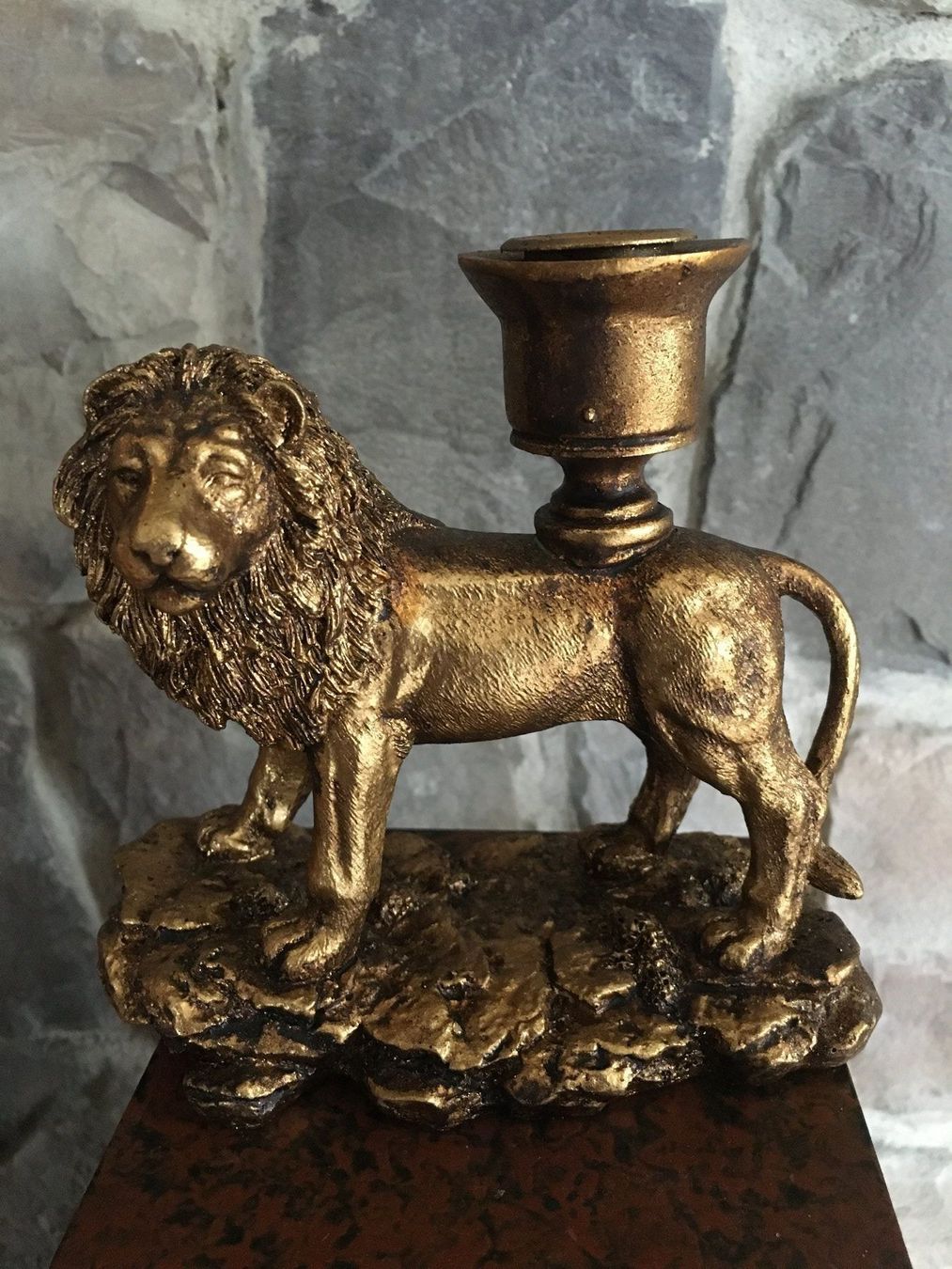 Portacandele: Kerzenständer Löwe in Gold Vintage/NEU – Nuovo e nell'imballaggio originale da Volketswil venduto da rubin74 1