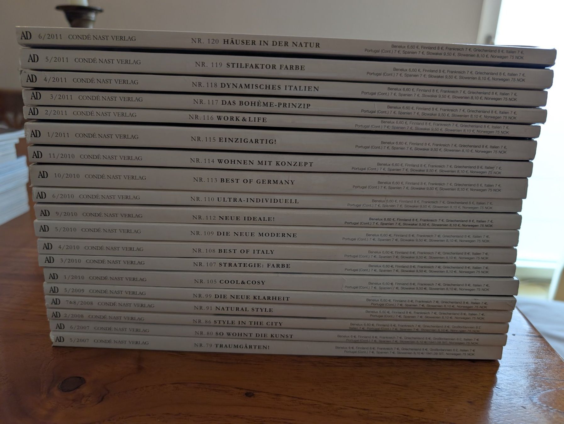 Zeitschriften & Magazine: AD ARCHITECTURAL DIGEST Magazin Konvolut – Gebraucht aus Zürich von McFlurry49 2