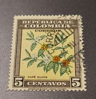 Kolumbien 1947 blume alte briefmarke