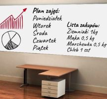 Wandtafel-/Präsentations-Aufkleber abwischbar 200x45cm/weiss