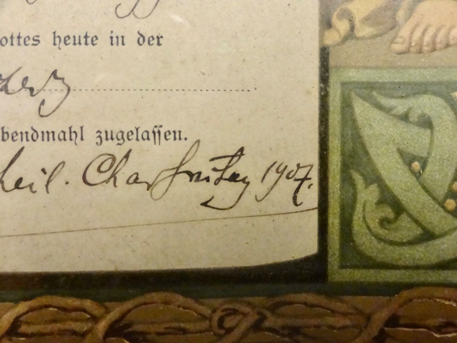 Foto & Immagini: Erinnerung an Konfirmation 1907 Konfirmationsbild Joh. 6.35 – Usato da Kerzers venduto da zimmergruen 4