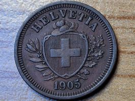1 Rappen 1905 - sehr schön!