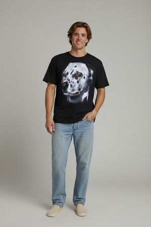 Metal Rock Dalmatiner Hund Grafik T-Shirt - Schwarz