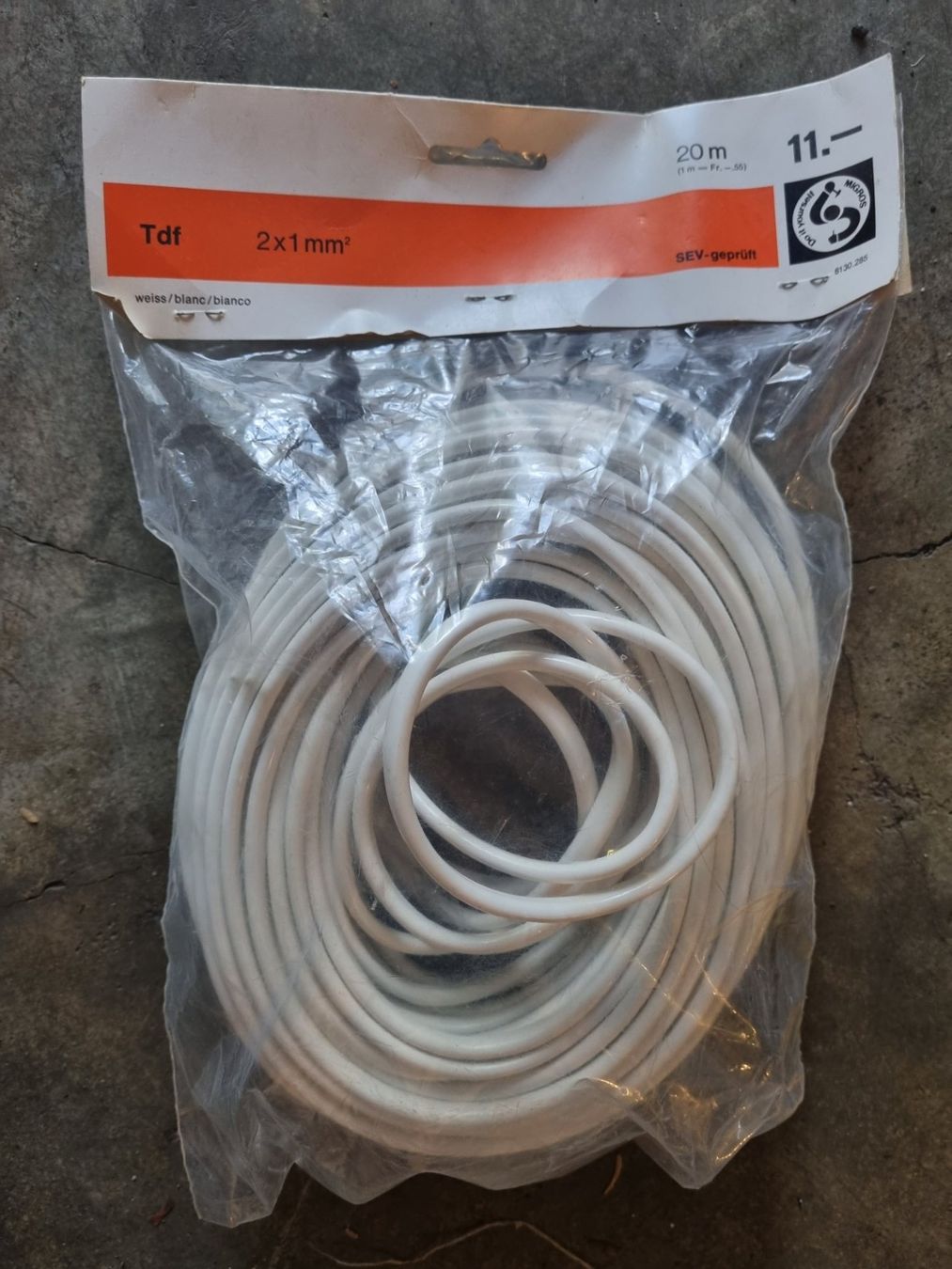Cavi: Kabel weiß 20 m – Usato da Zürich venduto da Sarameier