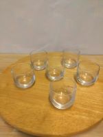 6 Verres rocks transparents 6cm hauteur TBE 