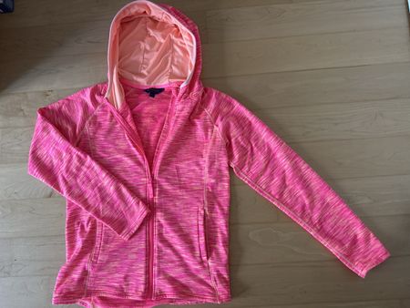 Mädchen Kapuzenjacke Pink Grösse ca. 158 Melange Stoff