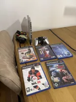 Sony PlayStation 2 Slim Konsole silber mit 5 Spielen