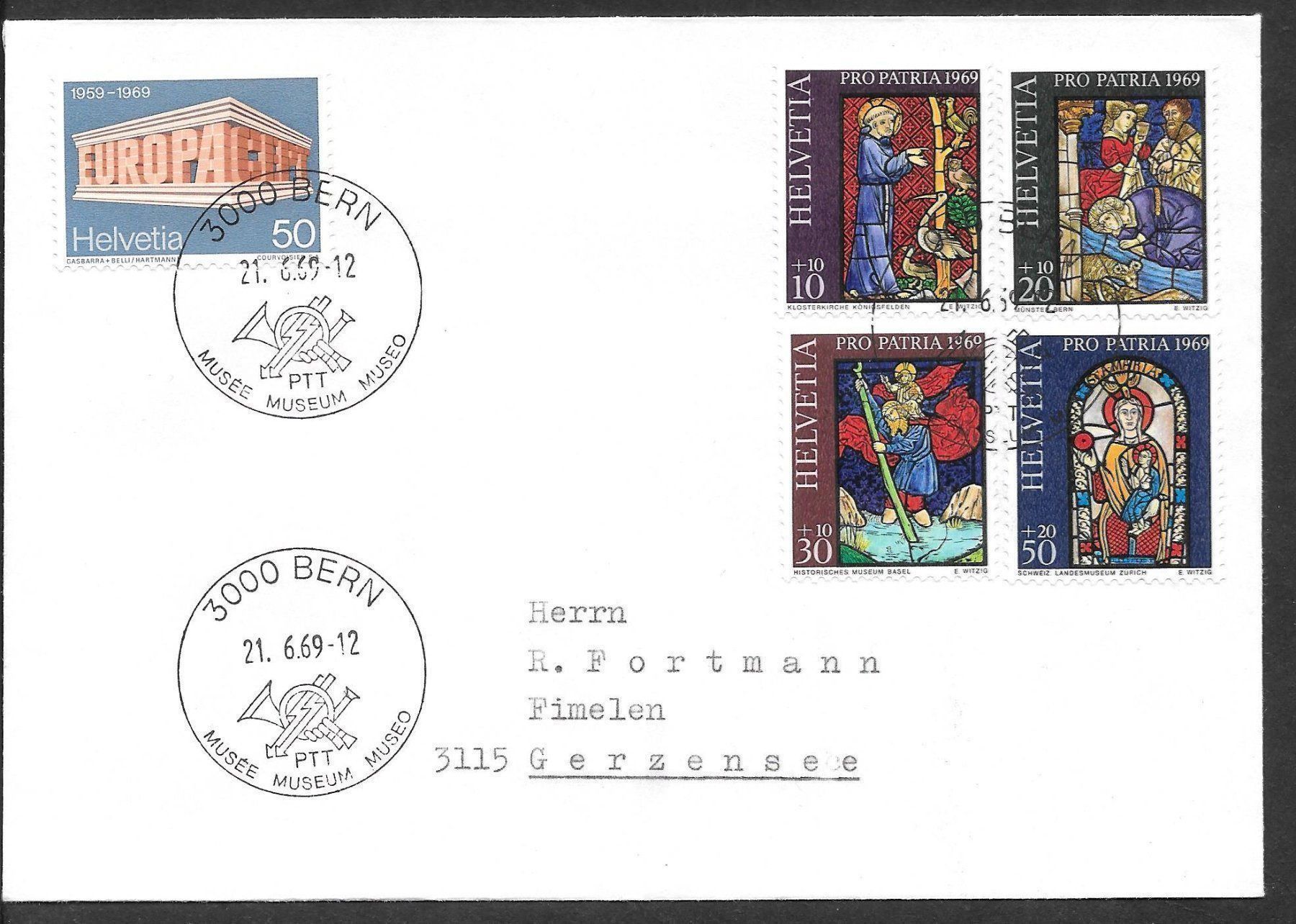 Alle Briefmarken: Brief Pro Patria 1969 Bern 21.6.1969 – Neu (gemäss Beschreibung) aus Olten von clotaldi