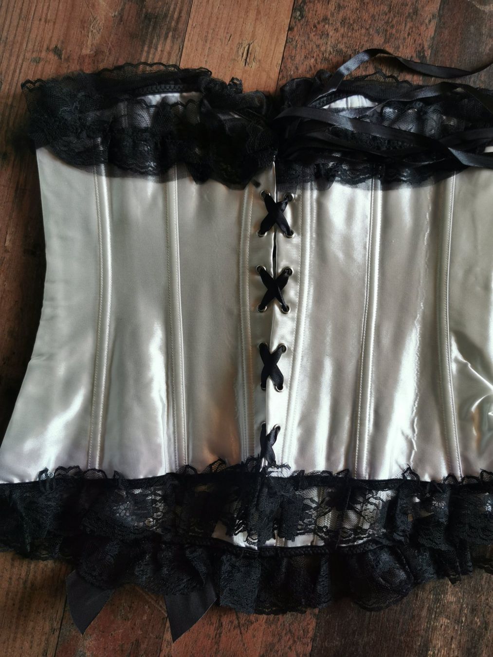 Sonstige Unterwäsche: Corsage weiss mit Mäschchen NEU XL – Neu und originalverpackt aus Fischbach-Göslikon von PitBullDoll 4