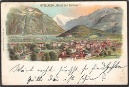 ^Künstlerkarte Interlaken  , gel. 190ü