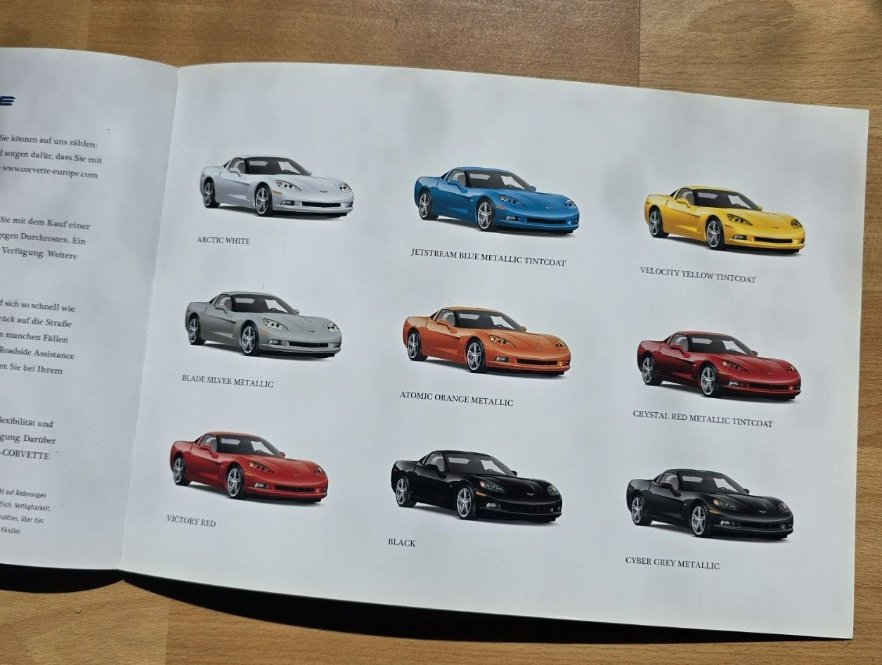 Chevrolet Dokumente: Chevrolet Corvette C6 Prospekt Katalog – Gebraucht aus Hornussen von Corvette- 4