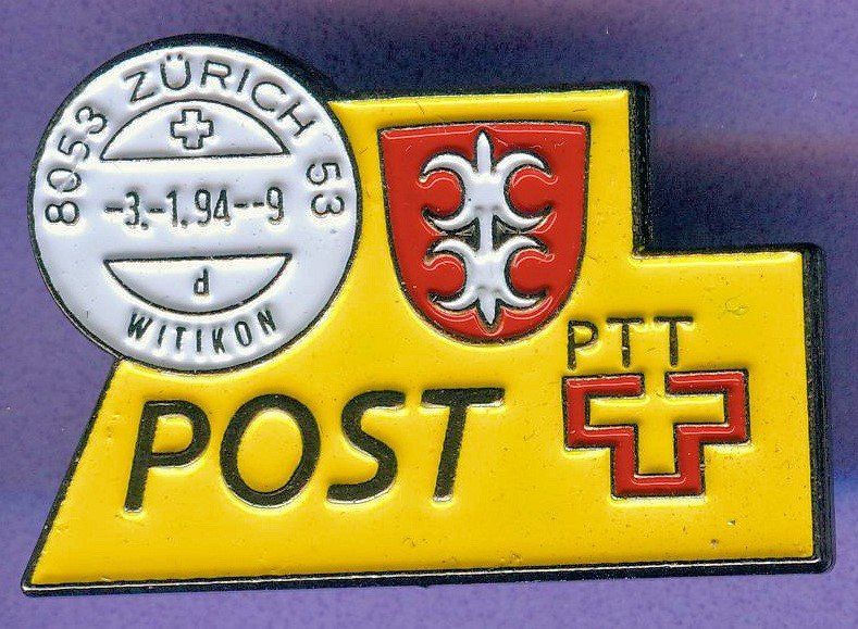 Plaketten & Abzeichen: PTT  Post  8053 WITIKON – Gebraucht aus Winterthur von Sammleroase