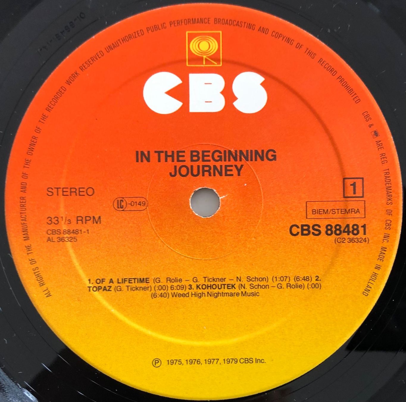 Vinyles: JOURNEY - IN THE BEGINNING – D'occasion à Poliez-Pittet par Newtown-Records 2