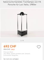 Kandido Tischlampe von F.A Porsche für Luci Italia 1980er