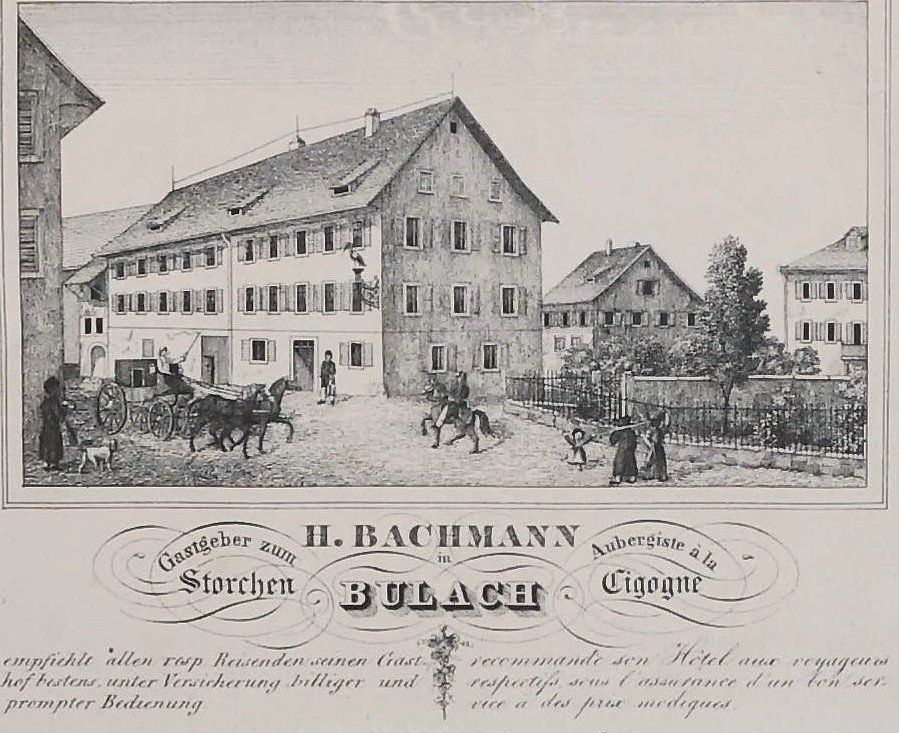 Incisioni: Bülach Lithographie 1840 selten – Usato da Rafz venduto da Helvet32 1