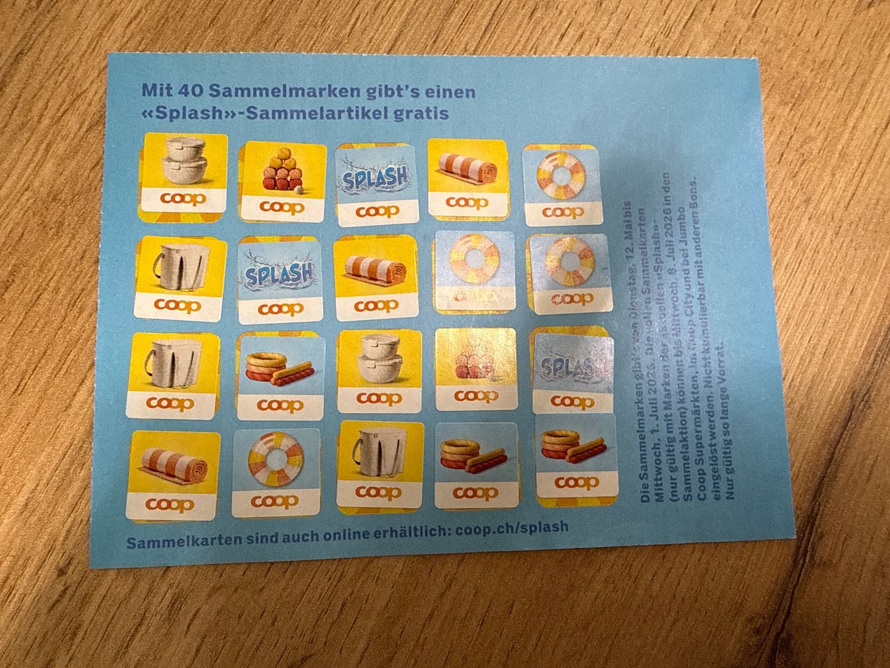 Coop Raccolte di bollini & punti: Zwei volle Coop Splash Sammelkarten – Nuovo (secondo la descrizione) da Rothenburg venduto da Seidenschnabel 1