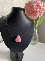 Schöne Draht Kette mit Rhodonit Herz