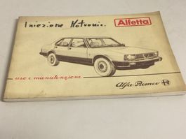 ALFA ROMEO ALFETTA LIBRETTO USO MANUTENZIONE 04/83