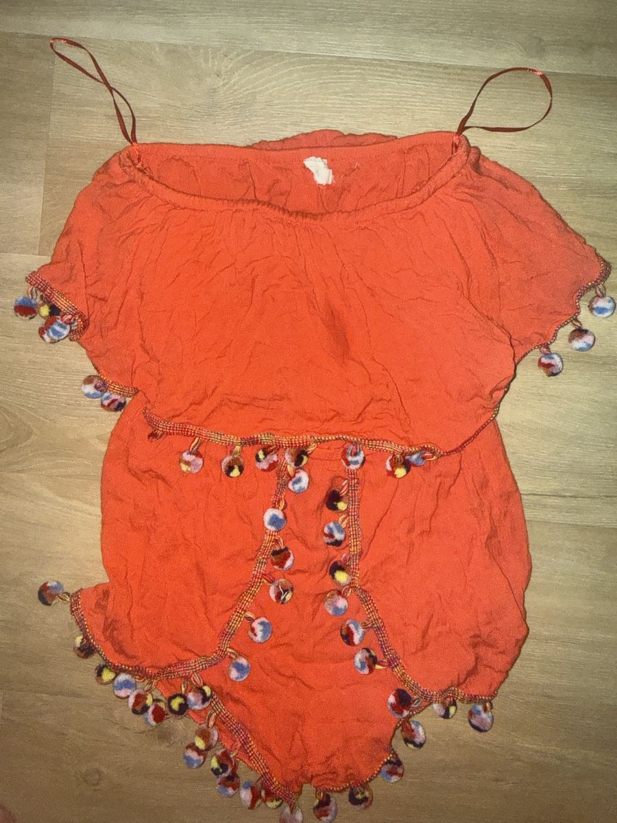Tute: Kurz-Overall Orange Grösse S mit Bommeln – Nuovo (secondo la descrizione) da Liestal venduto da isa_8y72 2