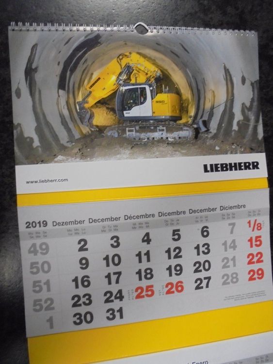 Liebherr Baumaschinen Kalender Prospekt  Kaufen auf Ricardo