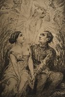 Bruno Héroux «Goethes Faust» "Schattiger Hain" Heliogravure