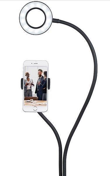 Staffe: Schwanenhals: Selfie-Ringlicht mit Smartphone-Halterung – Nuovo e nell'imballaggio originale da Bülach venduto da StoreInShopSwiss 4