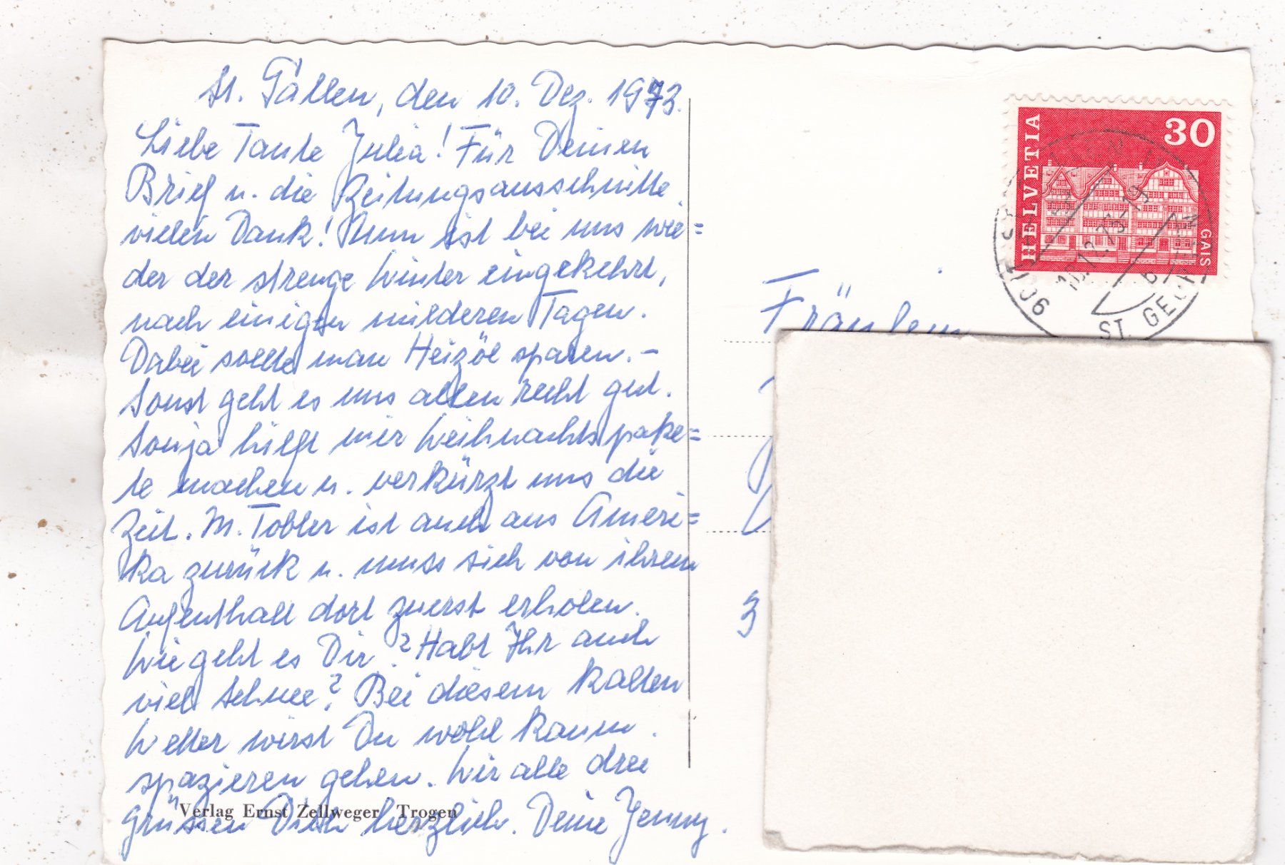 Cartoline postali: Kinderdorf Pestalozzi in Trogen 1973 – Usato da Herisau venduto da Lisegrat2008 1