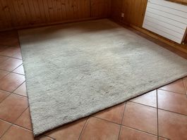 TAPIS BEIGE LAINE - ORIGINE INDE - KONIG - BELLE OCCASION