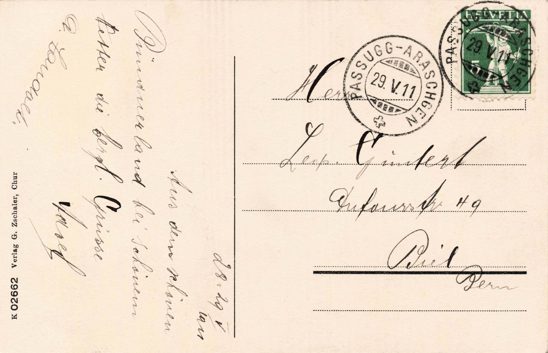 Cartoline postali: Kurhaus Passung Araschgen – Usato da Biasca venduto da Blenio71 1