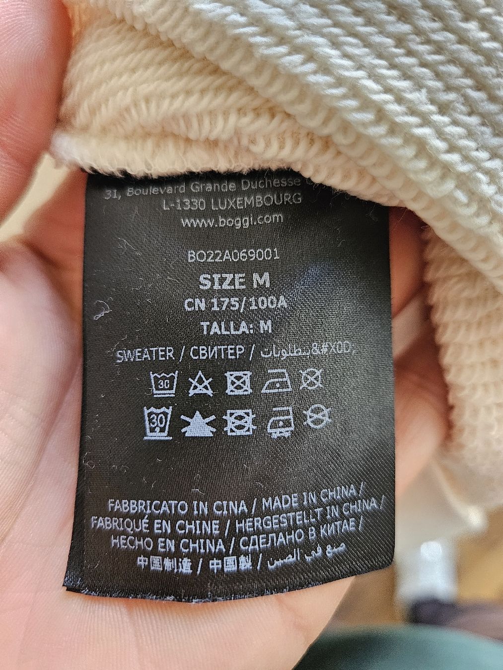 Boggi Maglioni & Felpe: Boggi Milano Pullover, Grösse M, Hellbeige – Usato da Zug venduto da kashtos 4