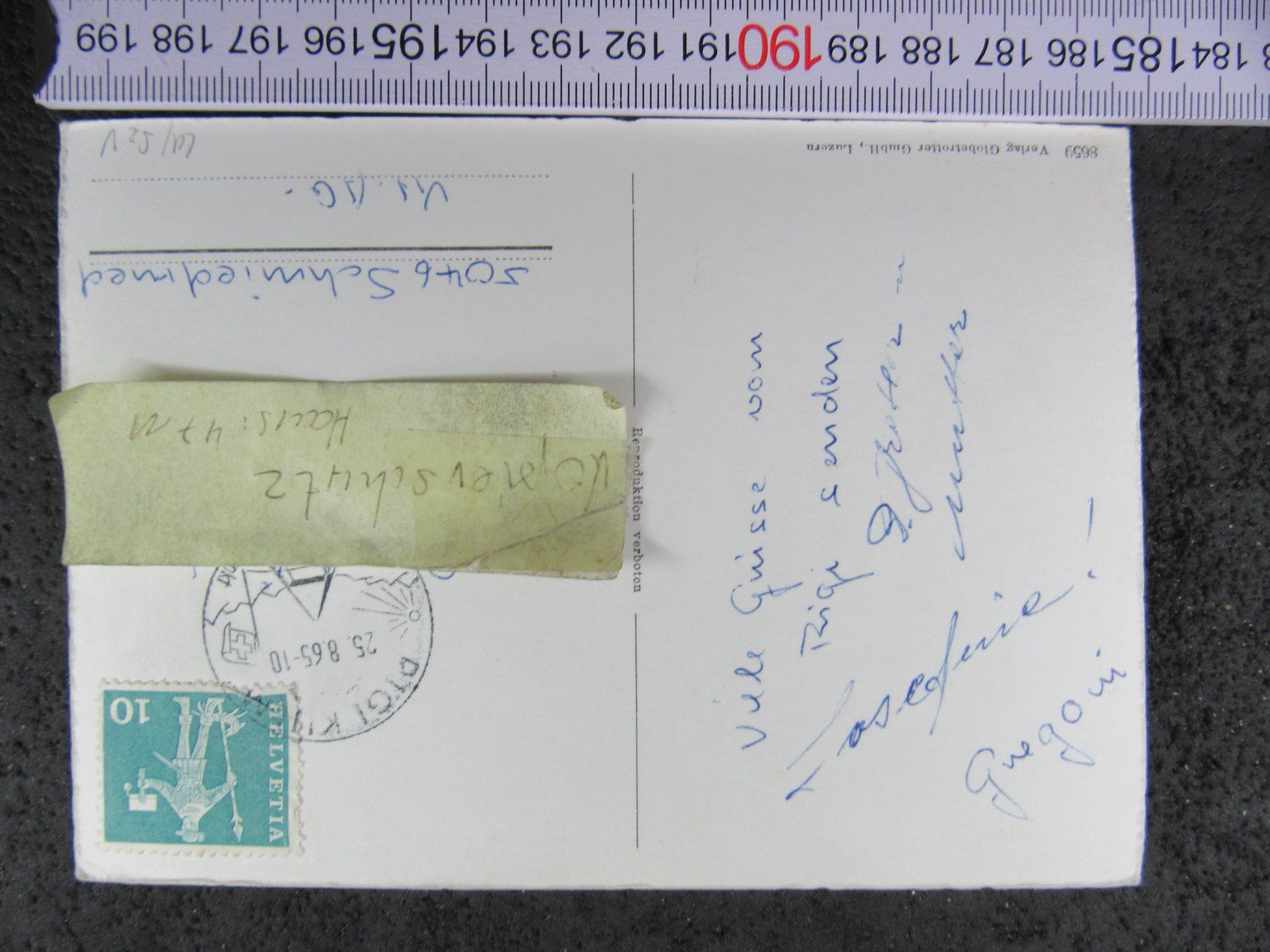 Ansichtskarten: RIGI-KULM LU AK 1965 – Gebraucht aus Ettingen von Hausi4711 1