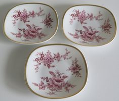 3x Teller Untertasse Bavaria Jaeger & Co., Porzellan um 1960