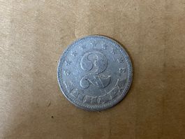 Münze Jugoslawien 2 Dinar