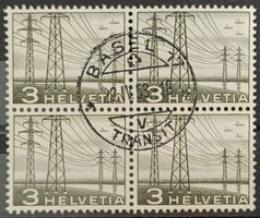 1949 Hochspannungsleitunf Viererblock