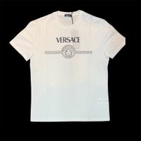 Versace White Medusa Print T-Shirt – Zeitloser Luxus in L un
