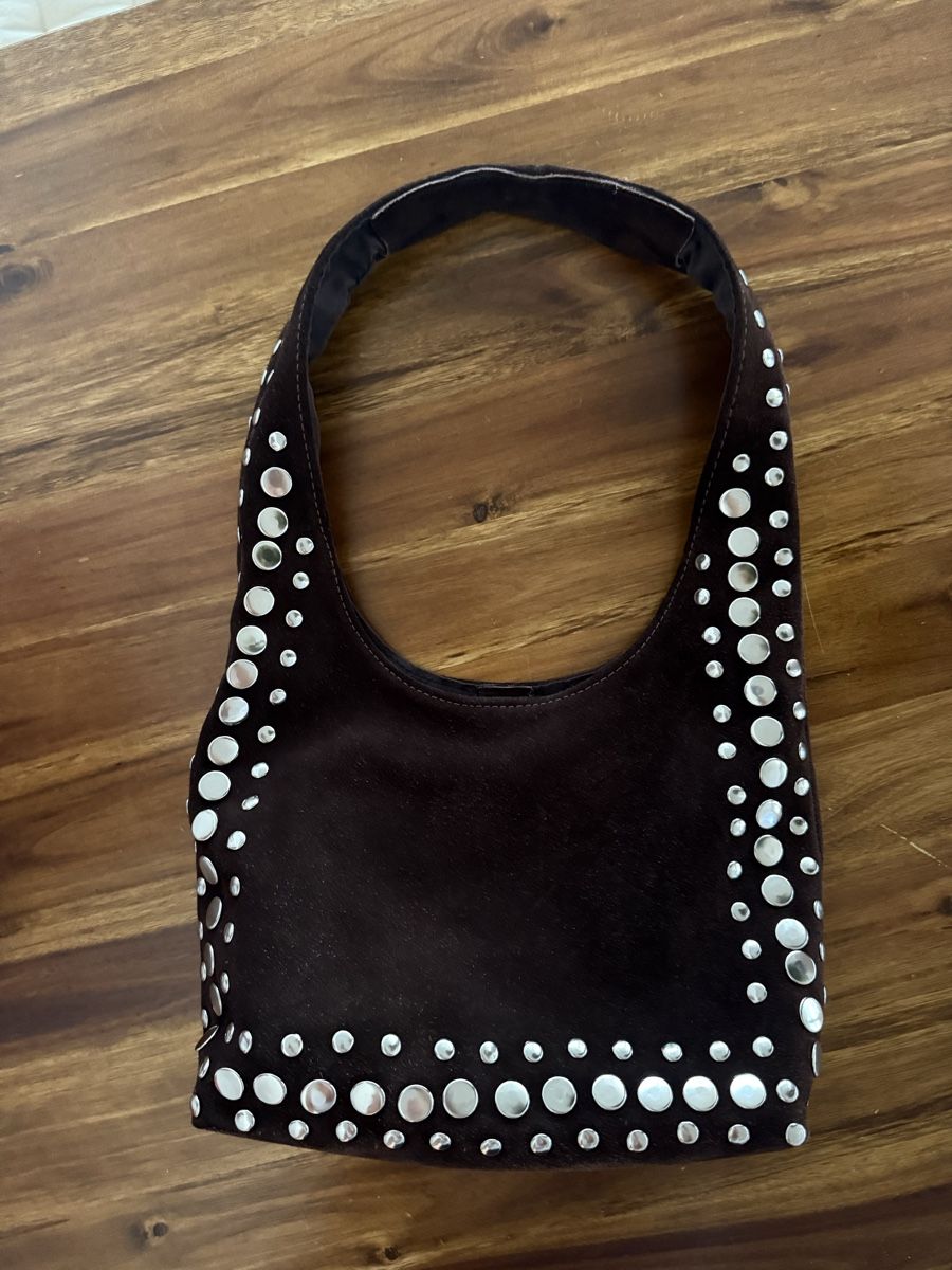 Taschen für Damen: Braune Wildleder Schultertasche – Neu (gemäss Beschreibung) aus Bottmingen von Itsclaire 1