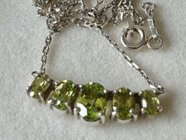Peridot Ketten-Anhänger, Silber 925, NEU