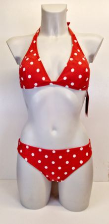 Bikini Damen Lahco Honolulu Red White 38B / XL - Rabatt 70%