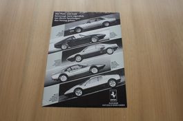 Ferrari Prospekt/Preisliste 1980er Ferrari Deutschland