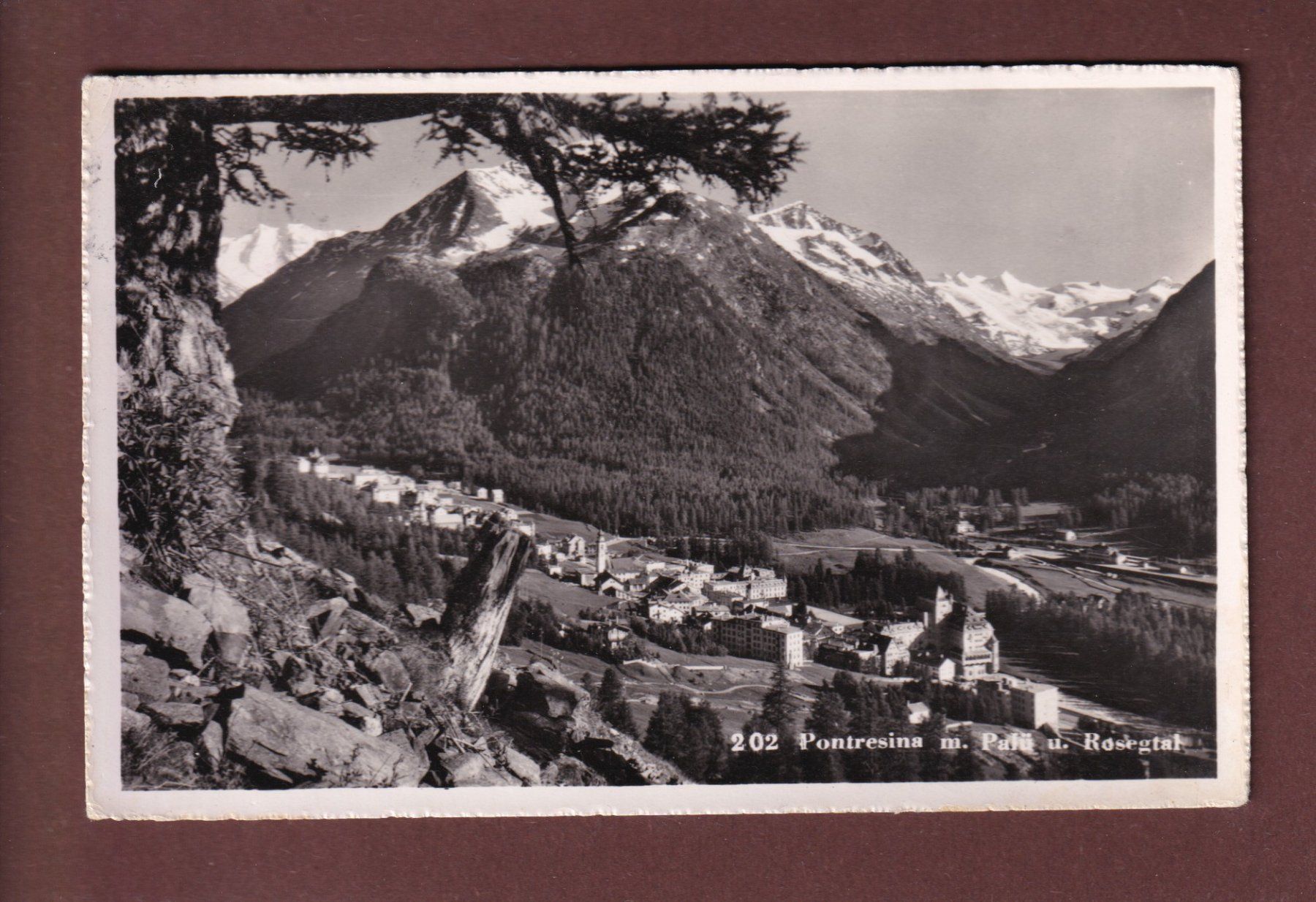 Ansichtskarten: PONTRESINA - 1952 – Gebraucht aus Pully von nicecards-shop