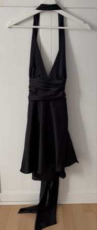 Black Halter Neck Mini Dress Size XS good condition
