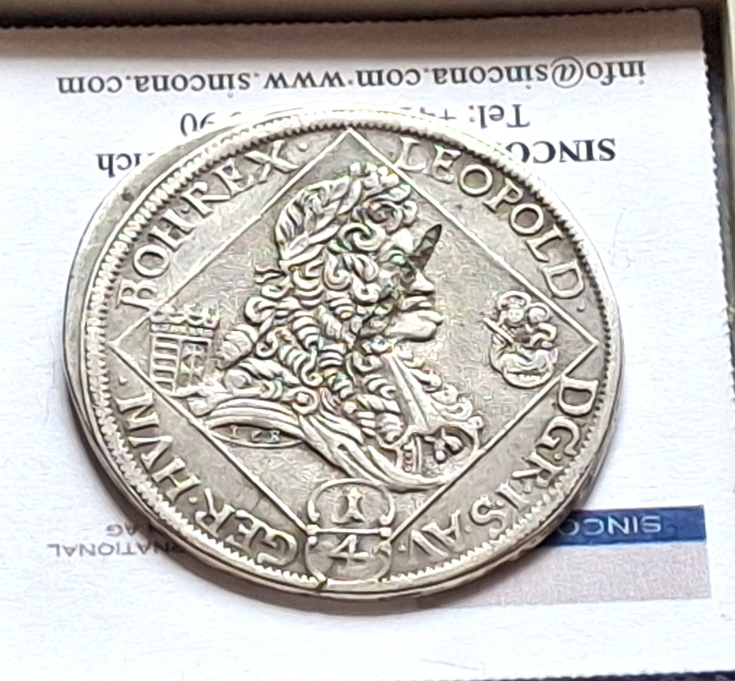 Tutti le monete: UNGARN - 1/4 TALER 1701 NB – Usato da Boniswil venduto da dpd4coins