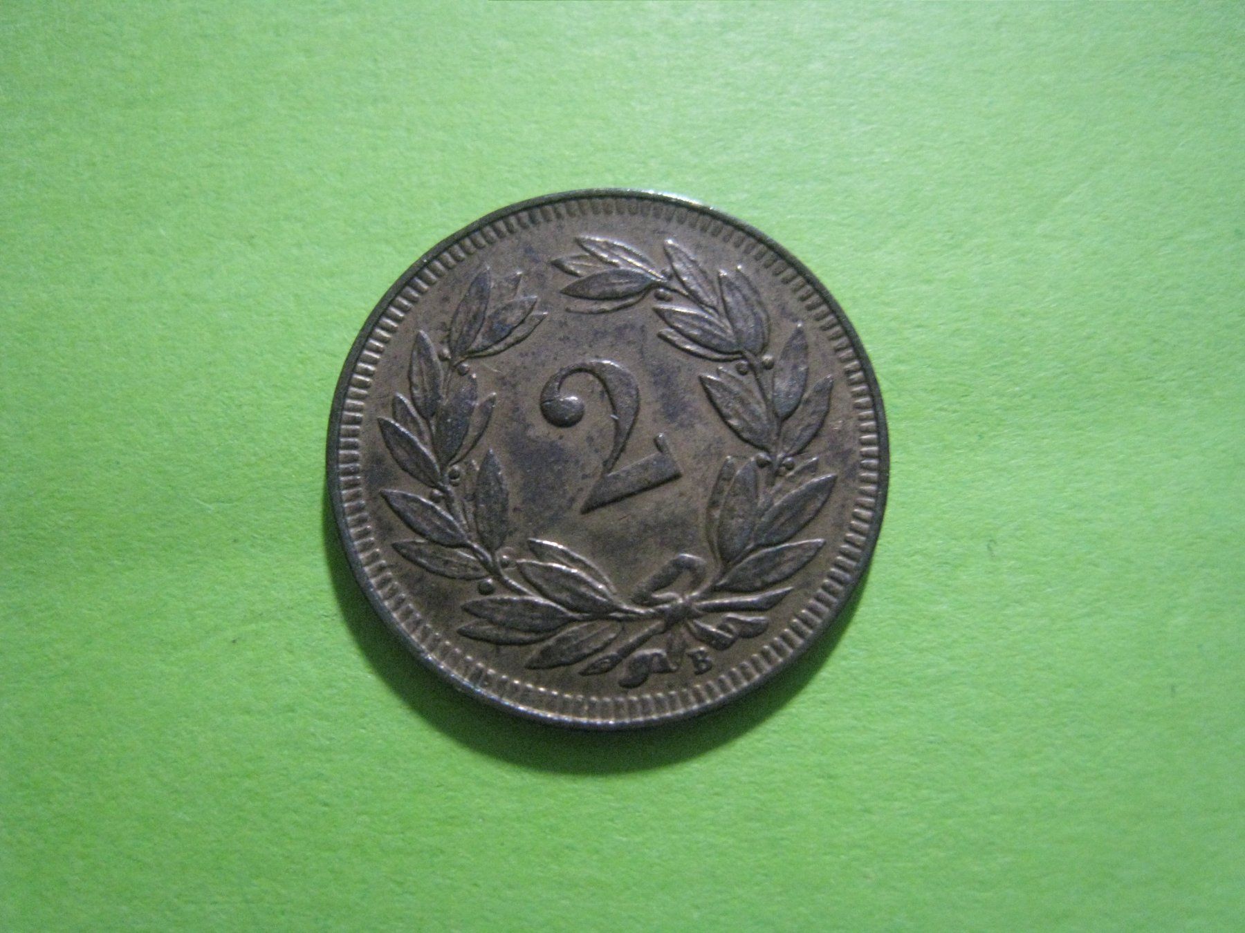 Tutti le monete: 2  Rappen 1912  vz – Usato da Aarwangen venduto da Pinsel7890 1
