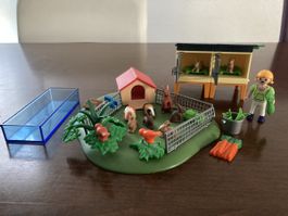 Playmobil Meerschwein Haus Kind Figur Tier Baby Hasen Stall