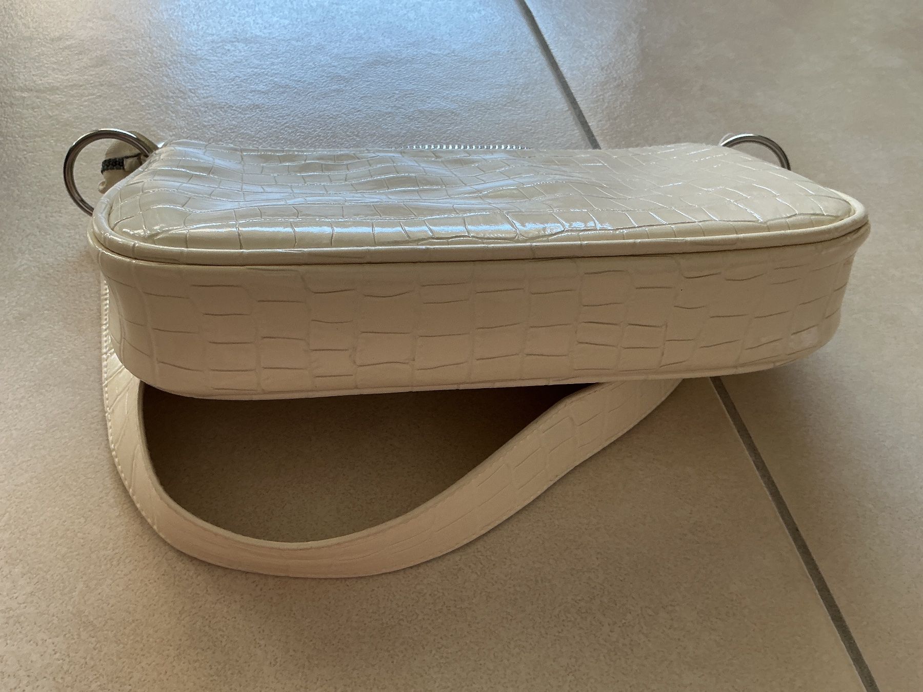 H&M Taschen für Damen: Handtasche Cream Krokoprint Kunstleder – Gebraucht aus Frauenfeld von Stehojen 5