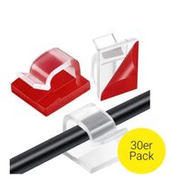 Clips 30x Selbstklebende Kabelhalter Kabelführung Organizer