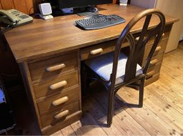Bürotisch, Eiche, Massiv, Guter Zustand