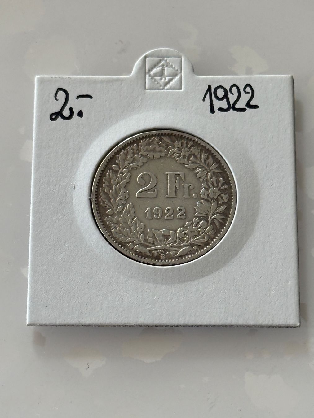 Tutti le monete: 2 Franken 1922  Rar – Usato da Wallisellen venduto da SWISS_SILVER1